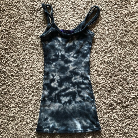 Miley Cyrus & Max Azria Tops - Miley Cyrus/Max Azria Tie Die Tank Top